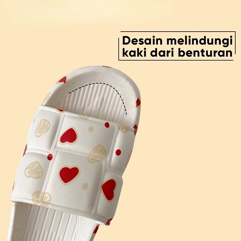 Lazy Bear Sandal Jelly Anti Slip / Rumah/Kamar Mandi /H06 Sendal Slipper Empuk Comfy Pria Wanita