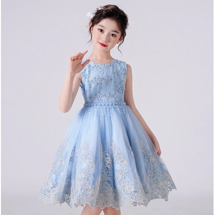 Gaun anak - Gaun Pengantin Gaun Prom Gaun Bola Imut Jaring Gaun Anak Perempuan Panjang Pergelangan K