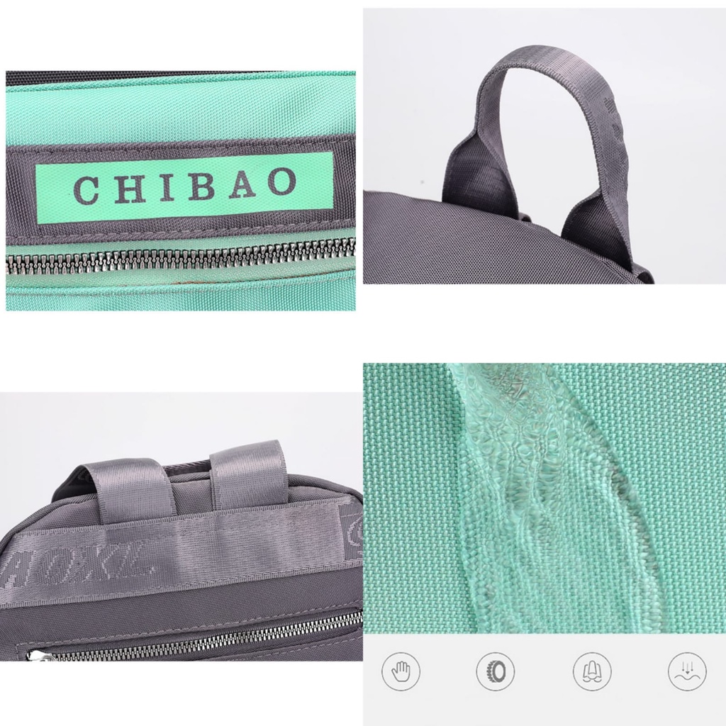 TAS RANSEL WANITA CHIBAO GREY TOSCA ANTI AIR LABORDA TA685G3 IMPORT KOREA BACKPACK CEWEK GENDONG PUNGGUNG SEKOLAH KULIAH KERJA BRANDED BATAM PREMIUM REMAJA KEKINIAN LUCU SIMPLE