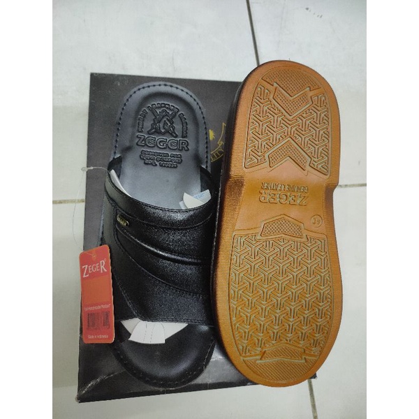 ZegerSandalKulitAsliPriaDewasaP054OriginalAwetSandalSlopCowok
