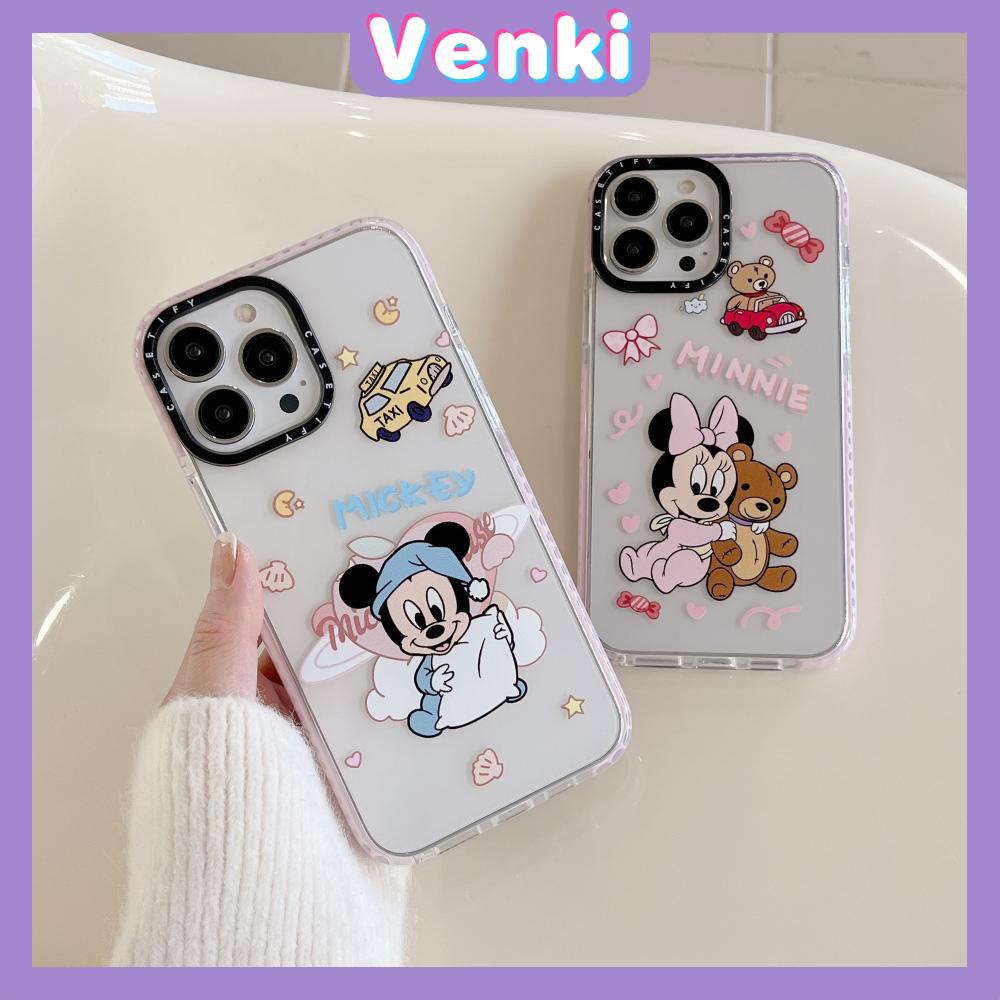 Case iPhone 14 Pro Max Thickened Silicone Soft Case Clear Cute Cartoon Mouse Shockproof Camera Protection Compatible For iPhone 13 12 11 Pro Max XR XS 6 6S 7 8 Plus