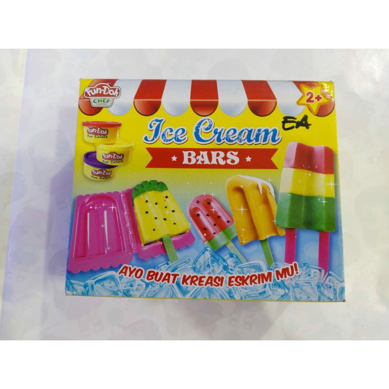 Mainan Fun Doh anak/ Ice cream Bars cetakan set