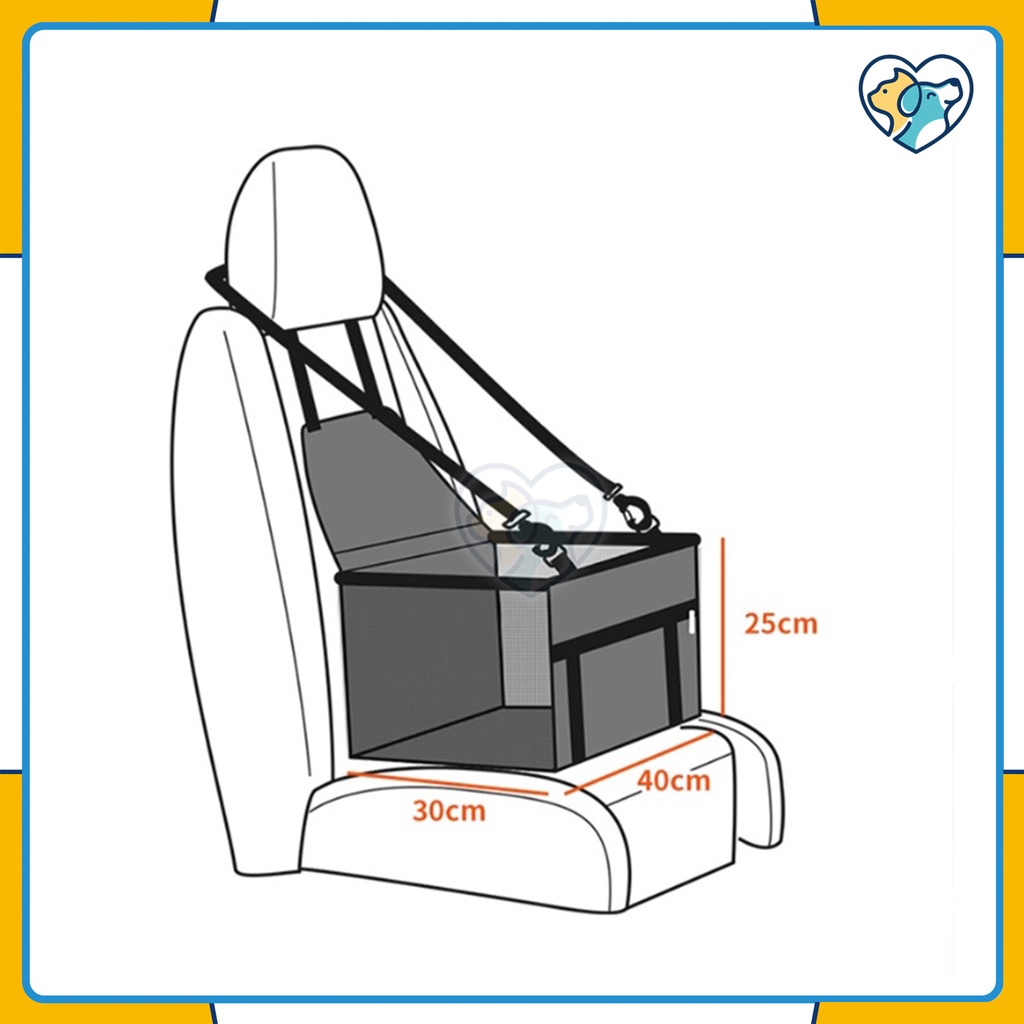 Kotak Kursi Tempat Duduk Anjing Kucing Pet Booster Seat Cat Dog Car Waterproof Mobil Nyaman Berkualitas