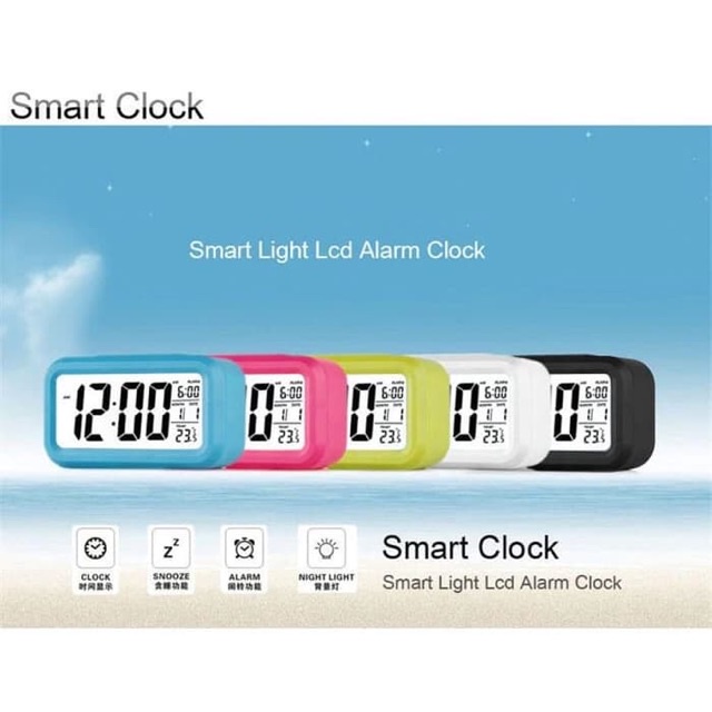 JMW1 Jam Meja Weker Digital Alarm Clock LED Table Clock Smart Alarm