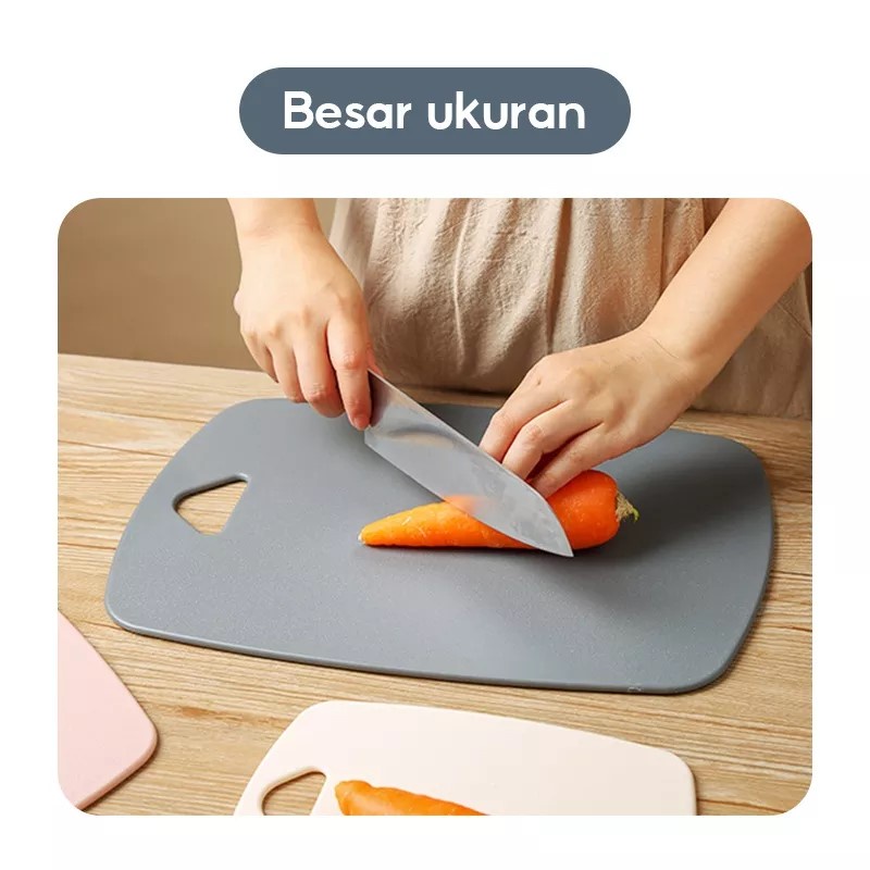 Yamata 3 PCS Set Talenan Serbaguna PP Food Grade Cutting Board Talenan isi 3 bahan Tebal Food Grade