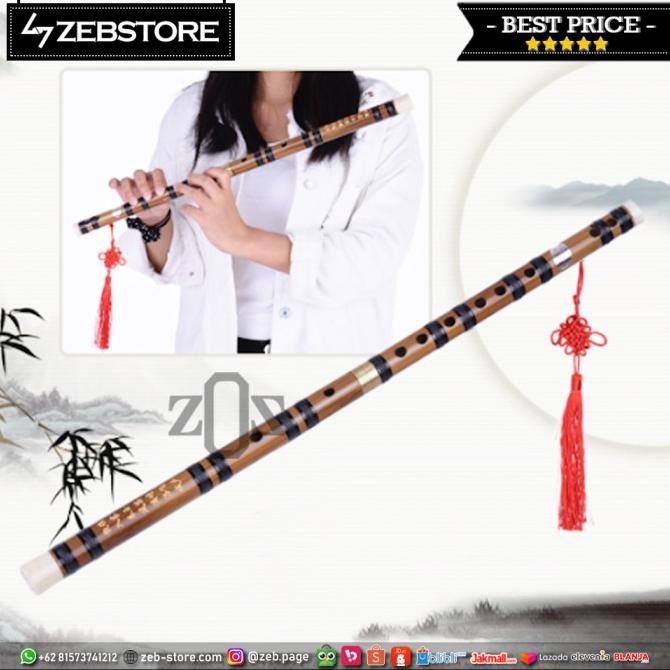 Seruling Suling Flute Bamboo Bambu Dizi Tradisional China Set
