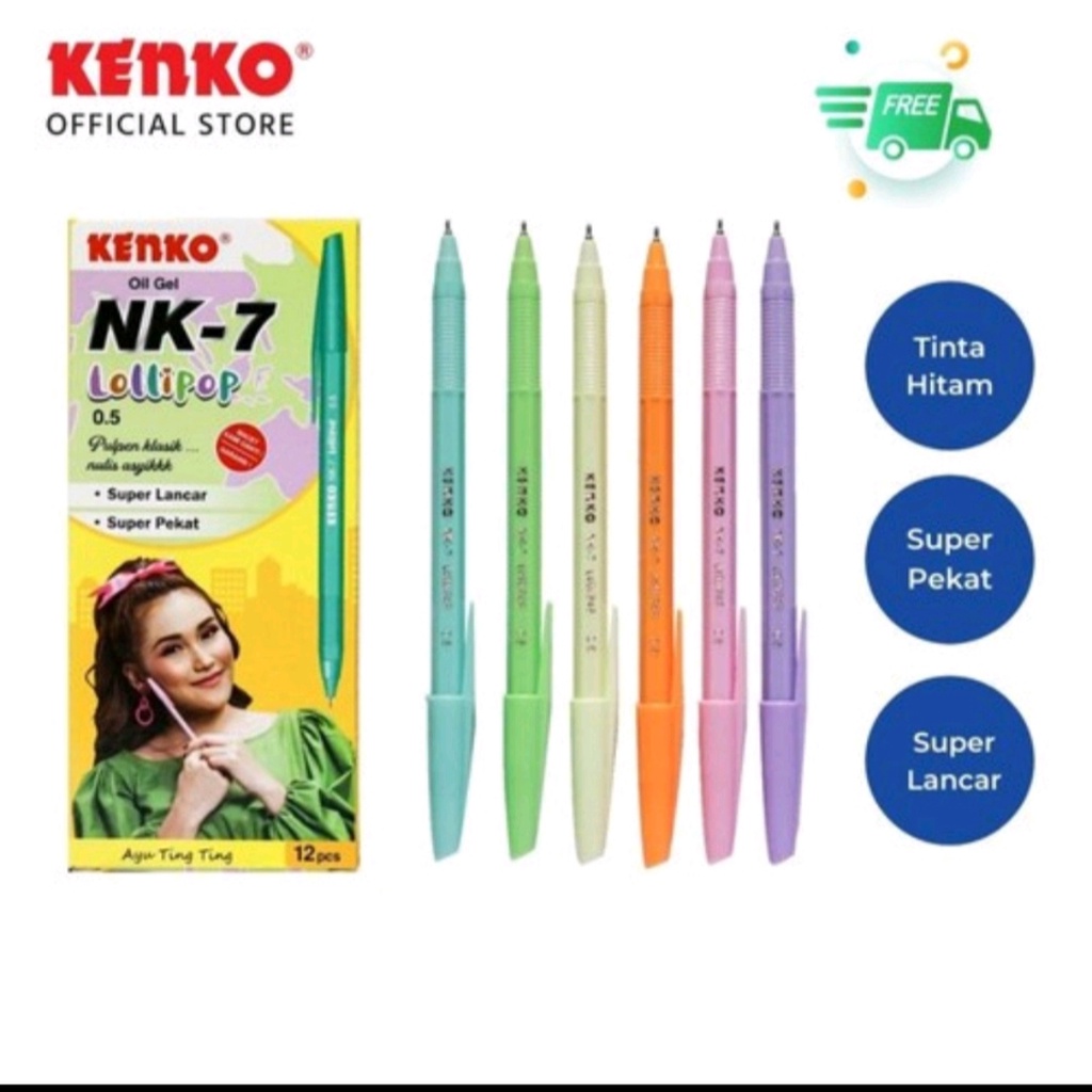 

Pen Gel KENKO NK-7 0.5mm (12pcs) / Pulpen / Balpen