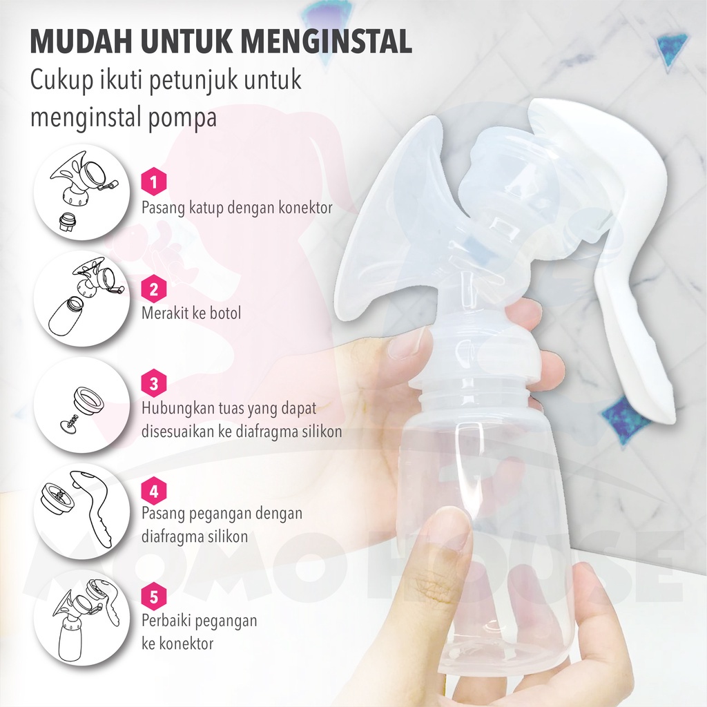 MOMO HOUSE Pompa ASI Manual Silikon Pumping Asi Manual Breast Pump Silikon