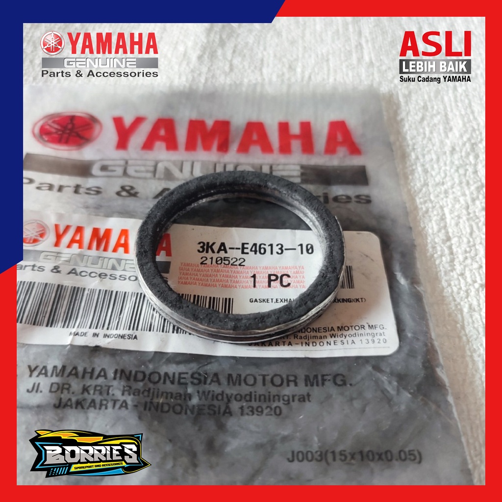 PAKING LEHER KNALPOT ATAU GASKET KNALPOT BAGIAN ATAS RX KING,RXS,YT115 ASLI ORI ORIGINAL YAMAHA YGP