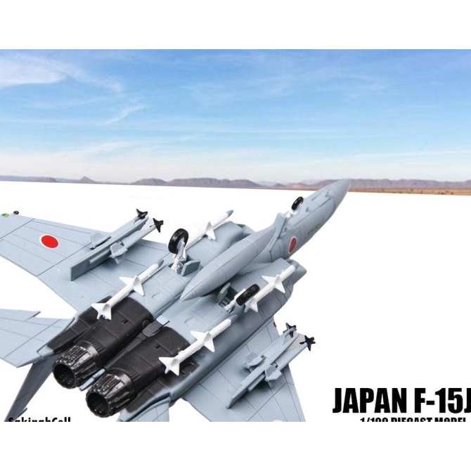 Diecast F-15J Eagle 1/100 Scale Model Miniatur Pesawat
