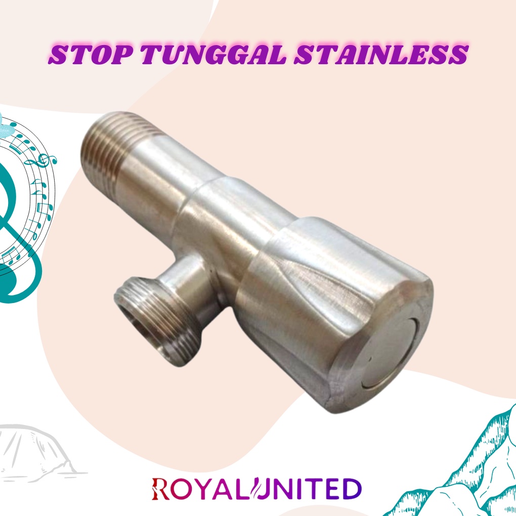 Royalunited Stop Kran WC Single Valve 1/2 Inch Keran Jet Shower Bidet