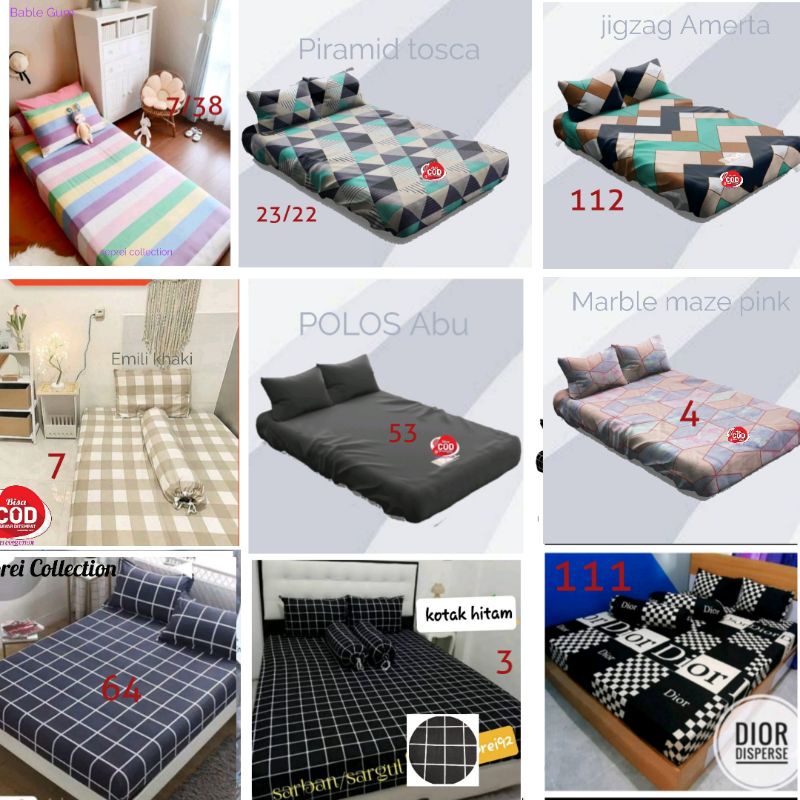 BIG SALE PROMO BEDCOVER SET DAN ONLYA SEMUA UKURAN ADA ini