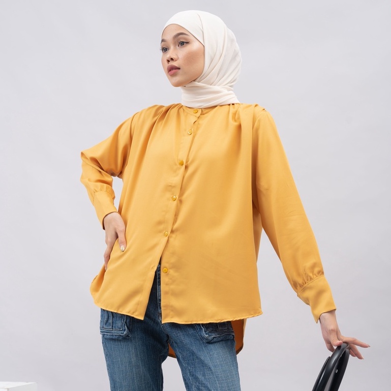 KEMEJA BLOUSE OVERSIZE DIANA KATUN SHAKILA DAILY OFFICE SHIRT PREMIUM B593 CO