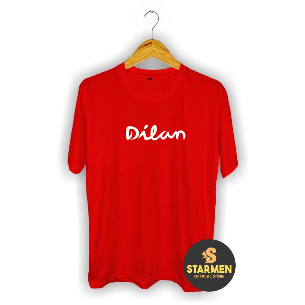 Kaos Distro Pria T-Shirt Motif Kata Kata DILAN