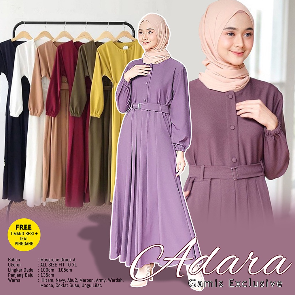 Mutiara Dress Gaudy Maxi Gamis Ceruty Babydoll Theressa Dress Wanita Kondangan Muslimah Busui