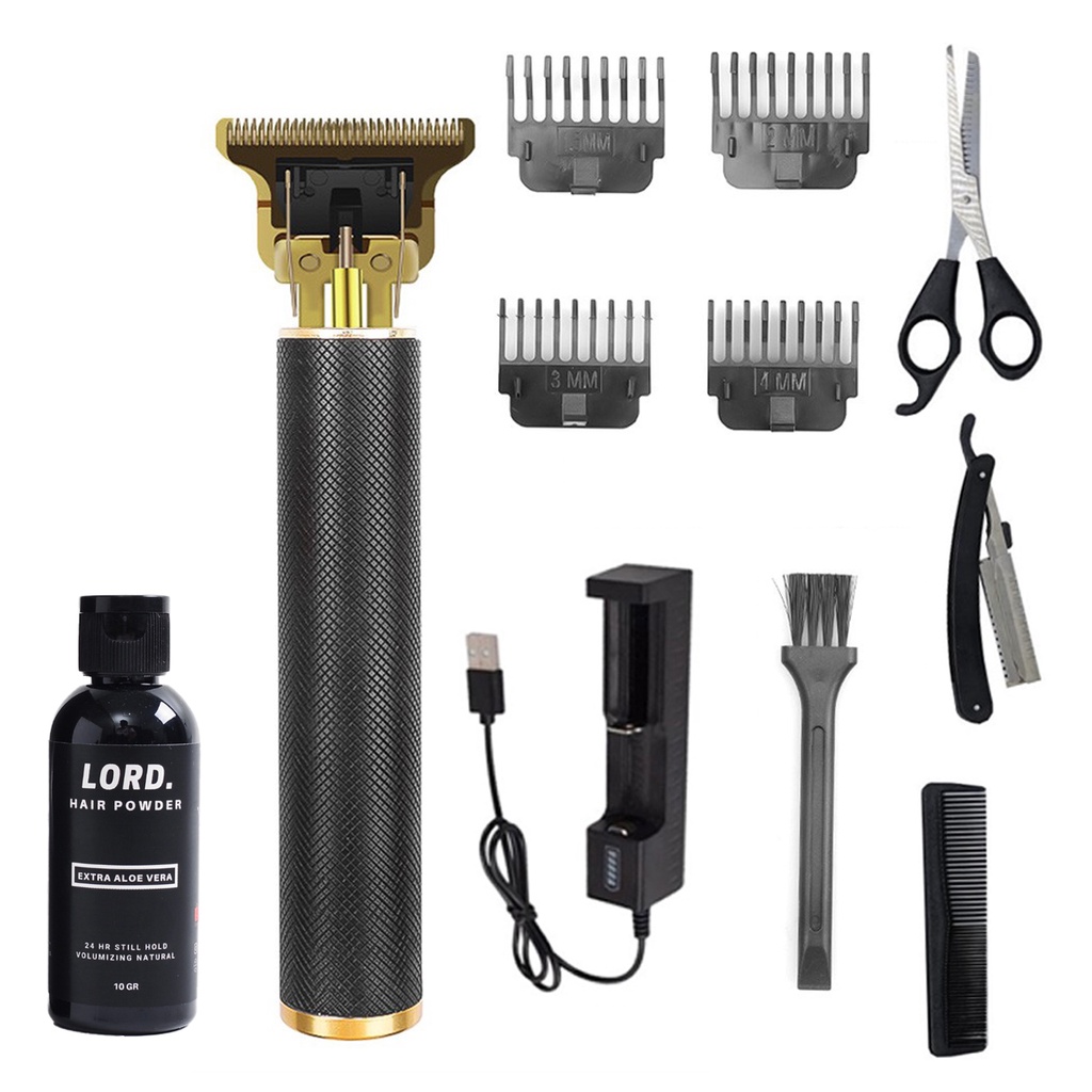 Alat Cukur Rambut Elektrik Hair Clipper Trimmer Detailer Cordless / Mesin Cukur Rambut Cas Pria / Pisau Cukur Kumis Jenggot