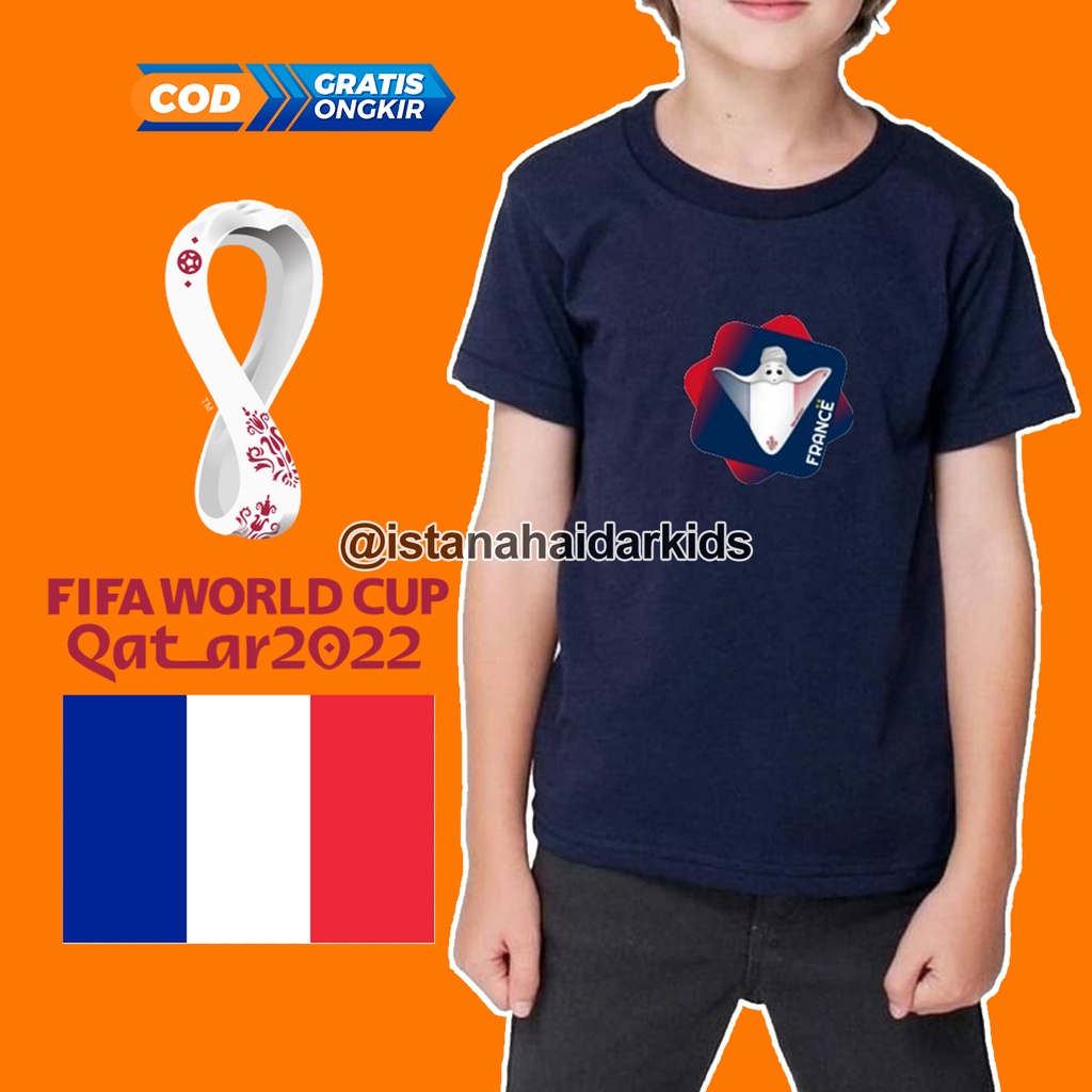 KAOS PRANCIS PIALA DUNIA QATAR 2022 DISTO ANAK / KAOS PRANCIS PIALA DUNIA DISTRO ORIGINAL LENGAN PEN