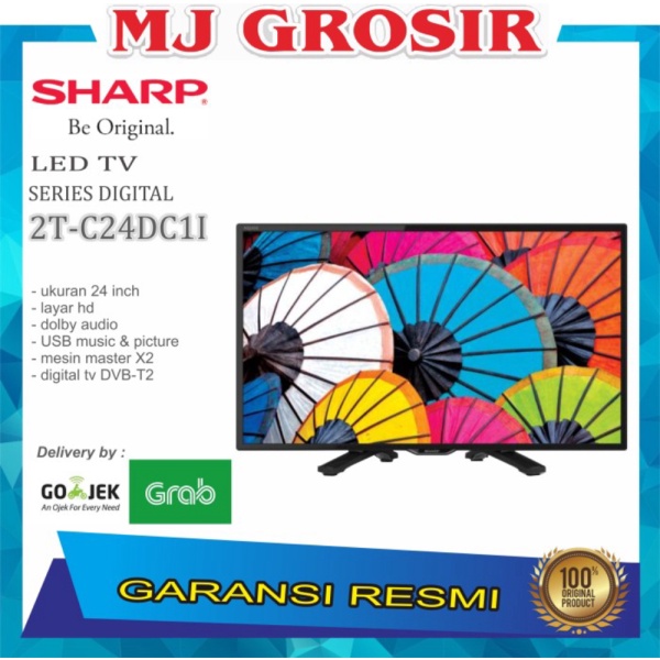 PROMO LED TV SHARP 24 2T-C24DC1I 24DC1I 24 INCH USB HDMI Murah