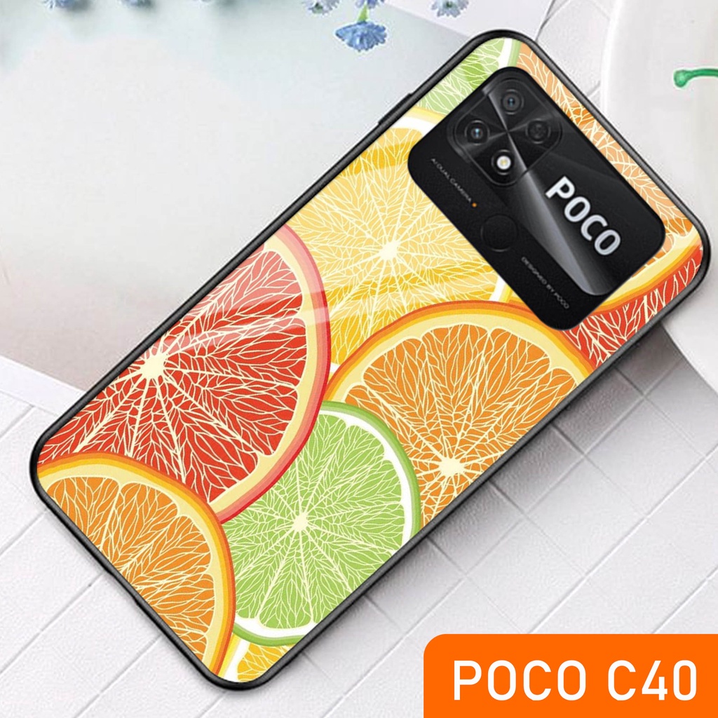 [A45] Softcase Glass Kaca Poco C40 - Case Hp Poco C40 - Casing Hp Poco C40 -