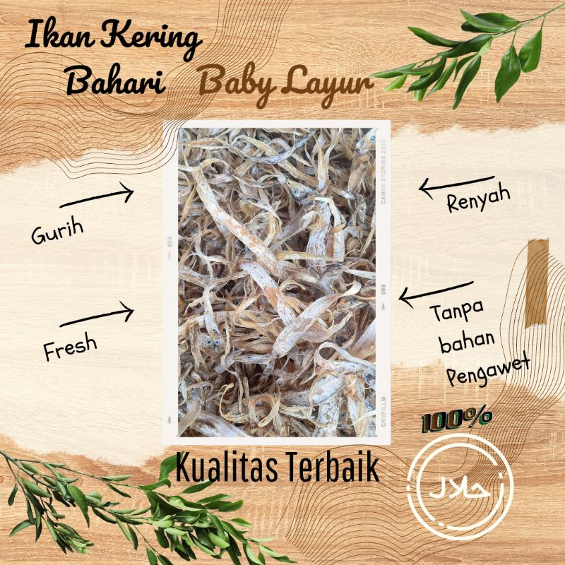 

[TERLARIS] Baby Layur Kering Tawar (Tidak Asin) Enak, Gurih Renyah & Halal