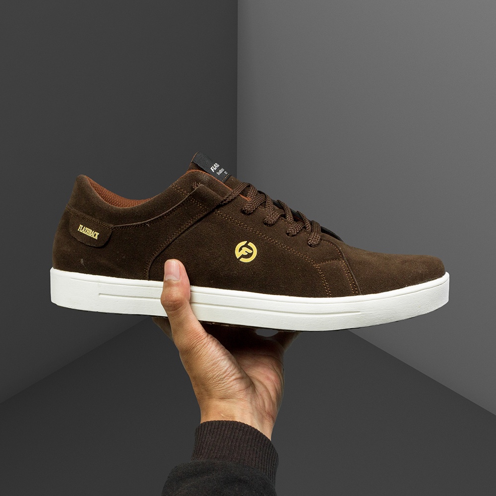 VEGARD BROWN |ManNeedMe x FLAZHBACK| Sepatu Sneakers Pria Casual Shoes ORIGINAL