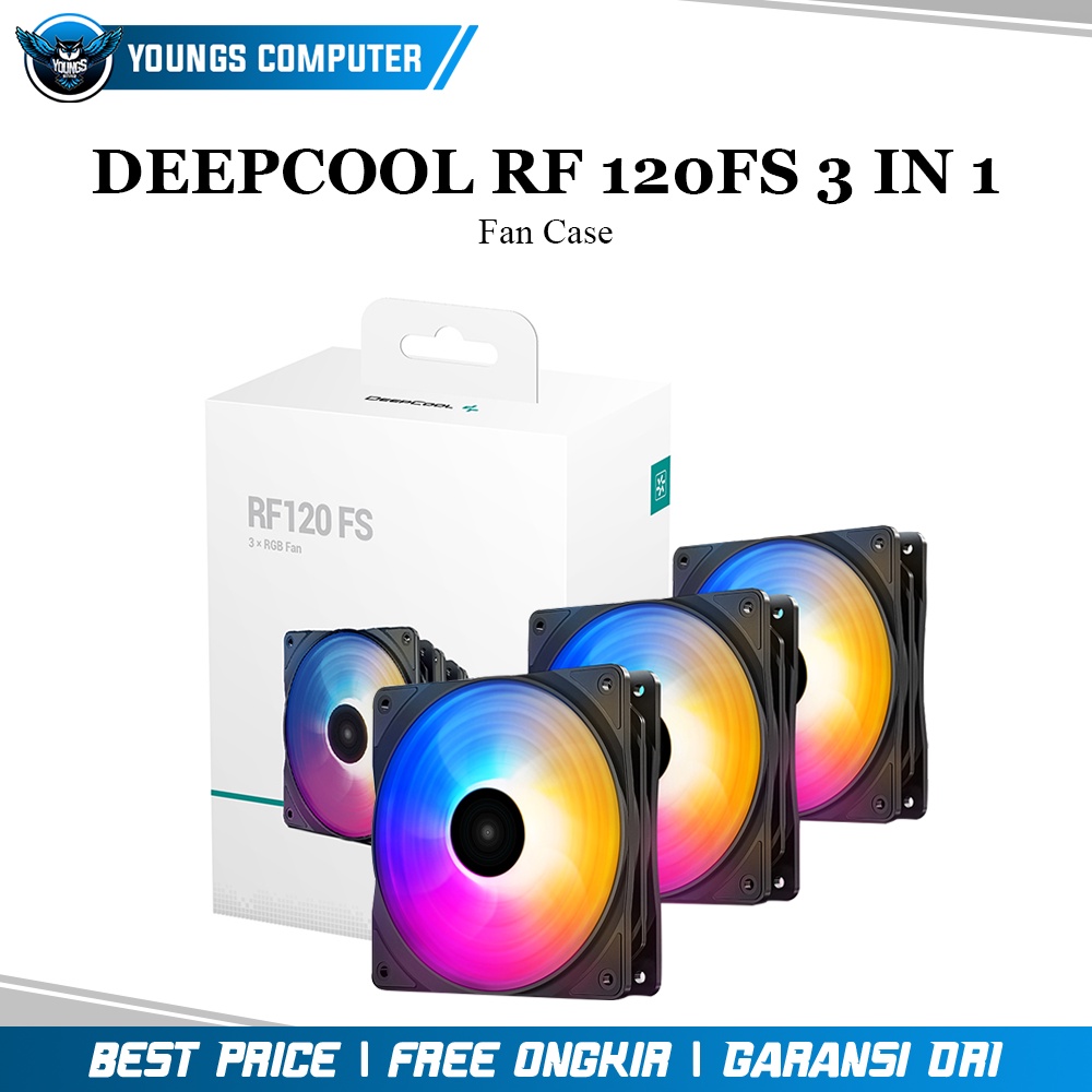 FAN CASE DEEPCOOL RF 120FS (3x FAN) 12CM FIXED RGB LED | RF120 FS