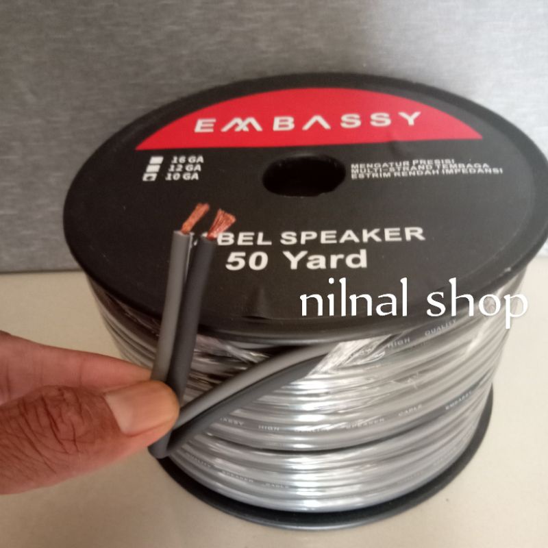 kabel speker Embassy 10GA buat speker subwoofer