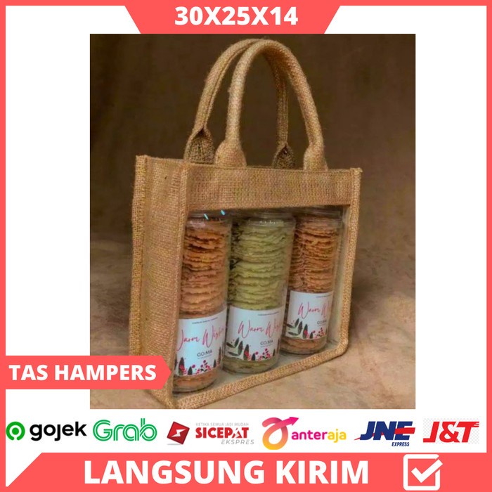 Tas Hampers Bingkisan lebaran Goni Souvenir Tote bag Goni Custom