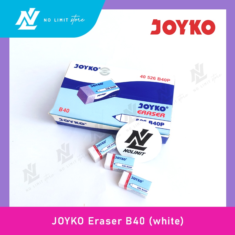 

Eraser / Penghapus JOYKO 526 B40P - Penghapus Putih Joyko