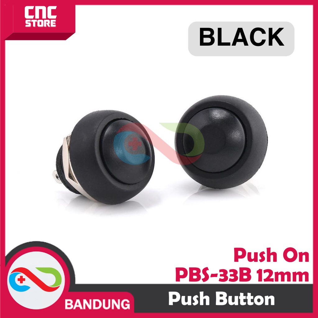 PUSH BUTTON PUSH ON MOMENTARY PBS-33B 12MM