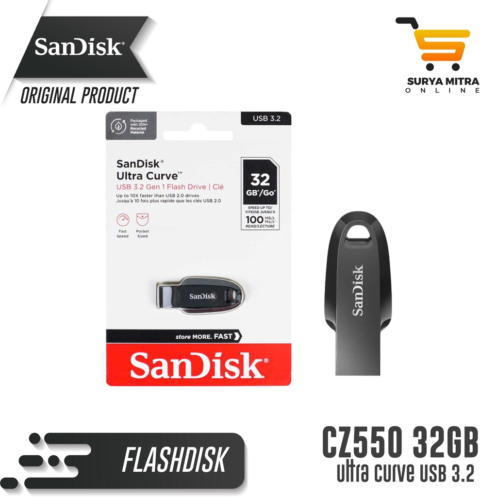 Flashdisk SanDisk Ultra Curve CZ550 32GB USB 3.2 100MB/s