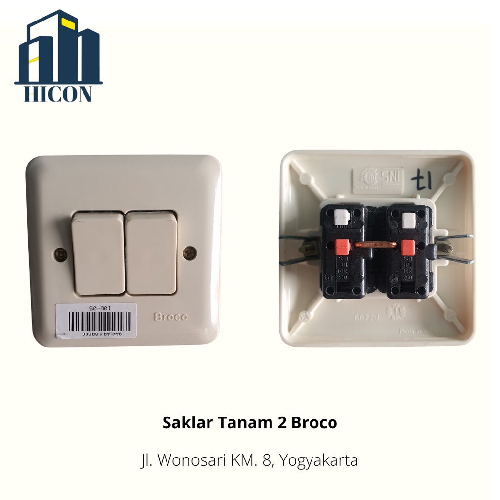 Saklar Tanam Broco Double