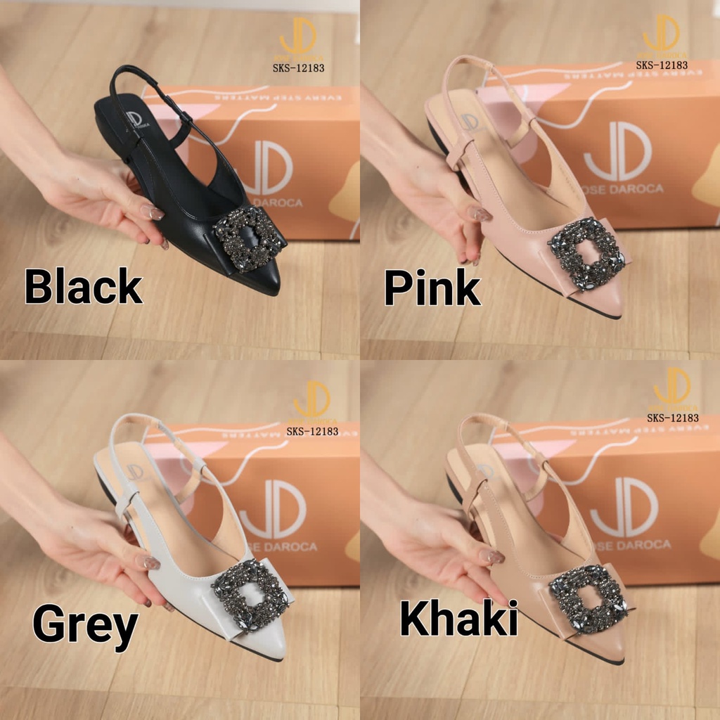 JOSE DAROCA Sepatu Flat Slingback Shoes # SKS-12183# ORIGINAL