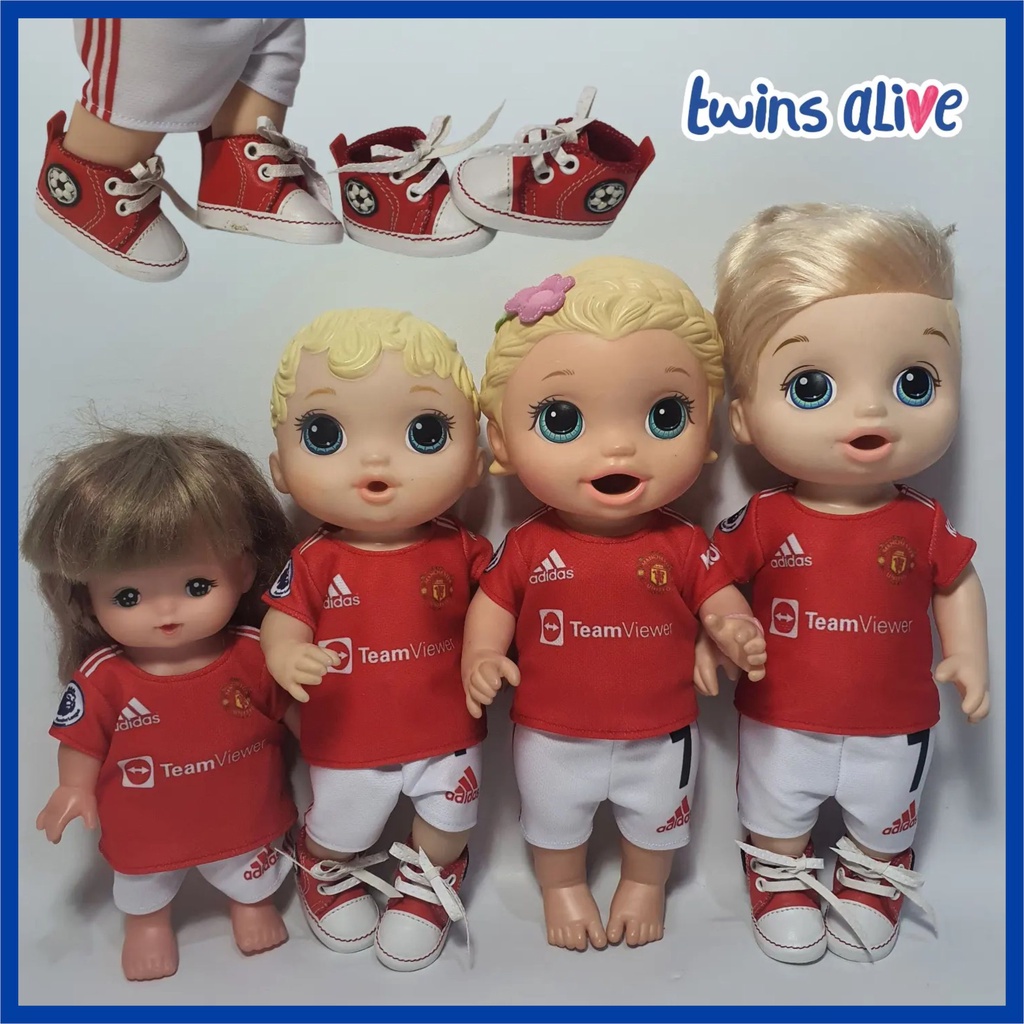 READY  Baju Boneka Baby Alive Animator MellChan Bola MU Ronaldo Portugal