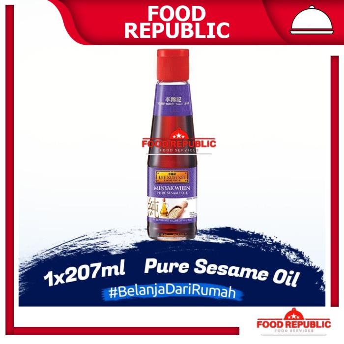 

LEE KUM KEE MINYAK WIJEN MURNI 207 ML PURE SESAME OIL HALAL BUMBU