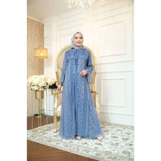 Gamis Cardigan Ashena Belanda  Original Butik