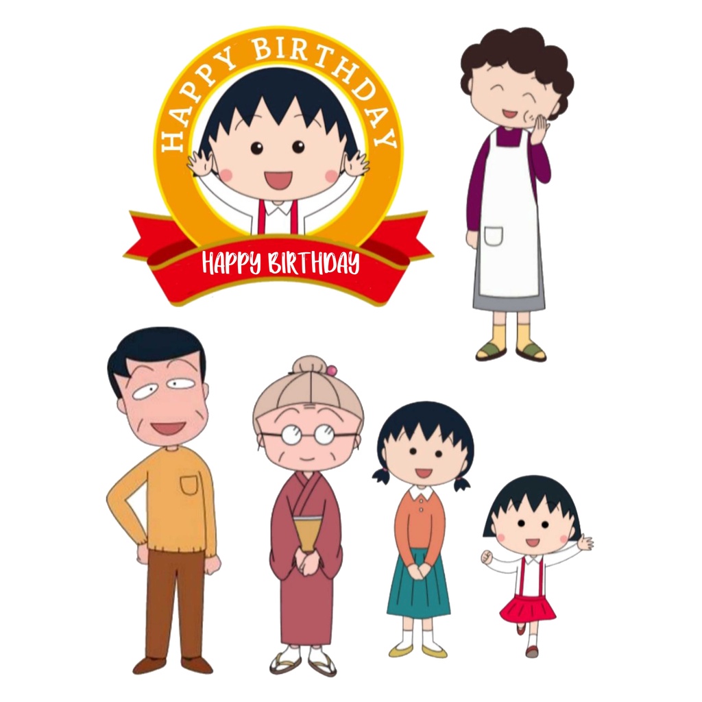 

TOPPER CAKE CUSTOM TOPPER ULANG TAHUN / HIASAN KUE CUSTOM CHIBI MARUKO CHAN