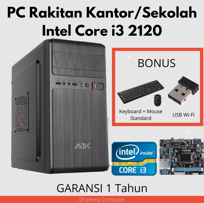 Jual Paket Pc Rakitan Komputer Cpu Pc Kantor Intel I3 2120 Ssd Shopee