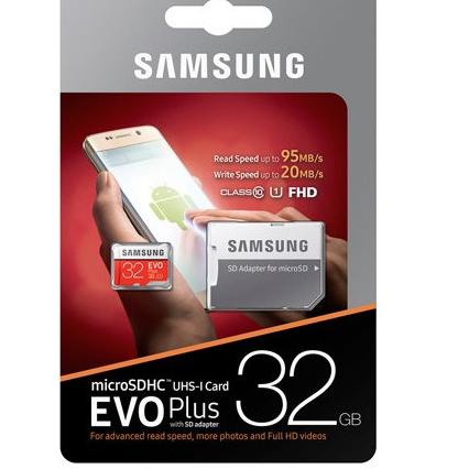 Samsung MicroSDHC 100MB/s EVO PLUS WITH ADAPTER 32G/64/128/256GB - 32GB