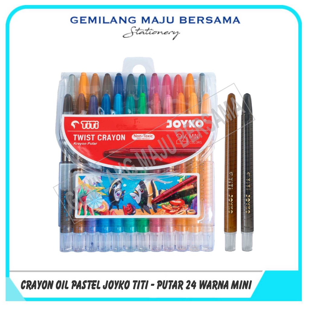

Crayon Putar Titi / Oil Pastel TITI Putar 24W (Pendek)