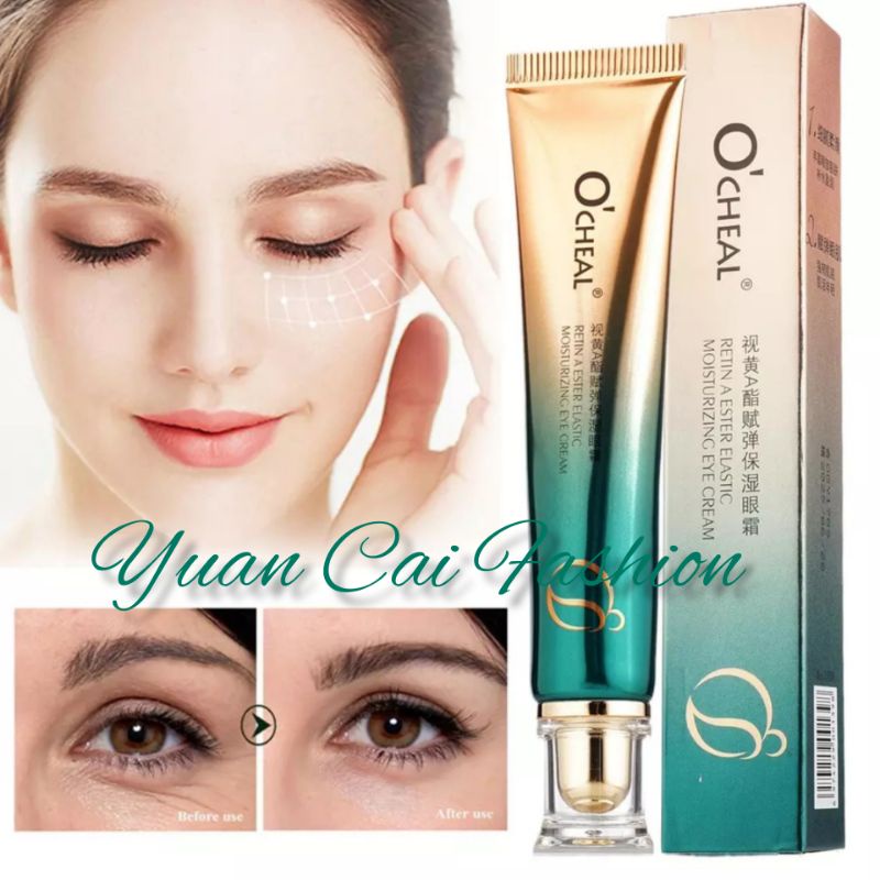 O'CHEAL, Retin a ester elastic moisturizing eye cream 30g, Krim Mata Anti-kerut Memudarkan Garis-gar