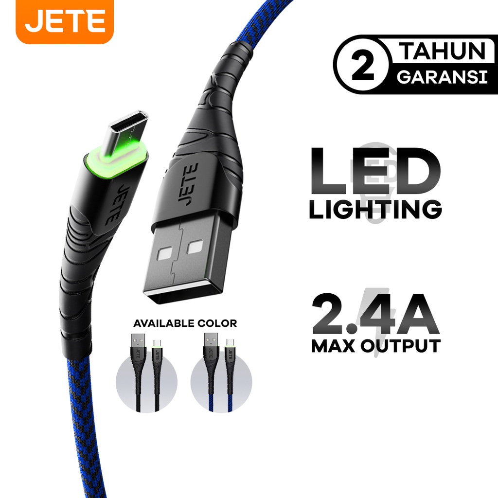 Kabel Data Fast Charging 2.4A Type-C USB Jete CX5 Original
