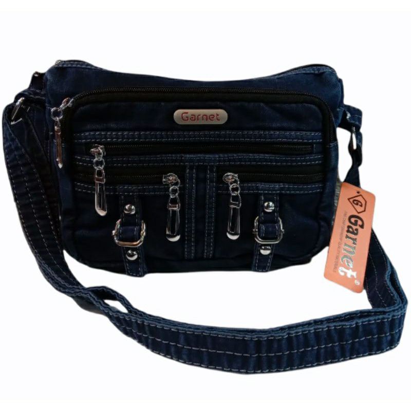 Tas slempang wanita jeans levis orginal garnet
