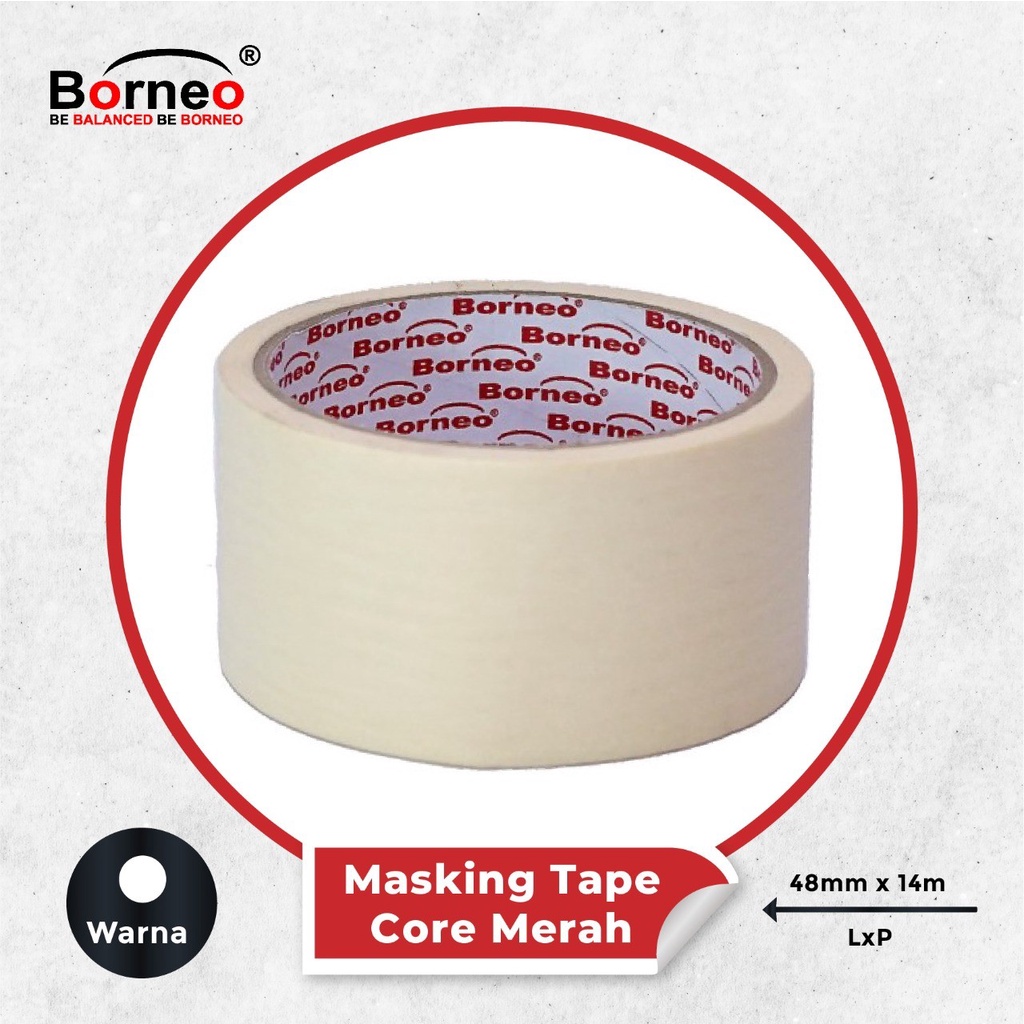 

6 ROLL - Borneo Masking Tape CM (48mm x 14m) - Lakban Kertas