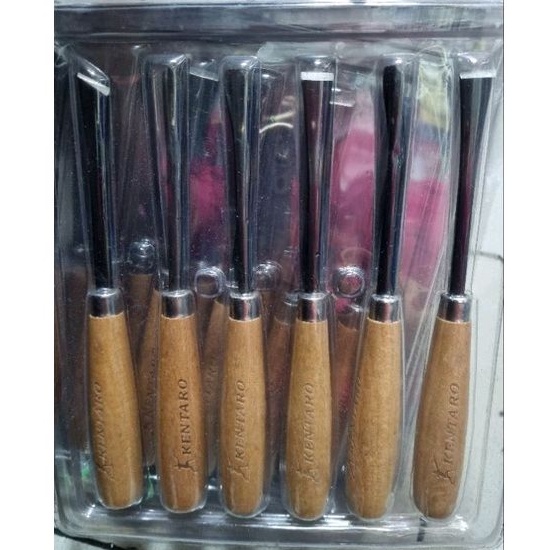 PAHAT KAYU SET 6PCS PAHAT BUBUT KAYU SET 6PCS WOOD CARVING CHISEL SET KENTARO
