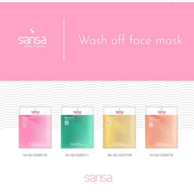 Murah lebay/Sansa Collagen Wash off face mask - masker pencerah wajah