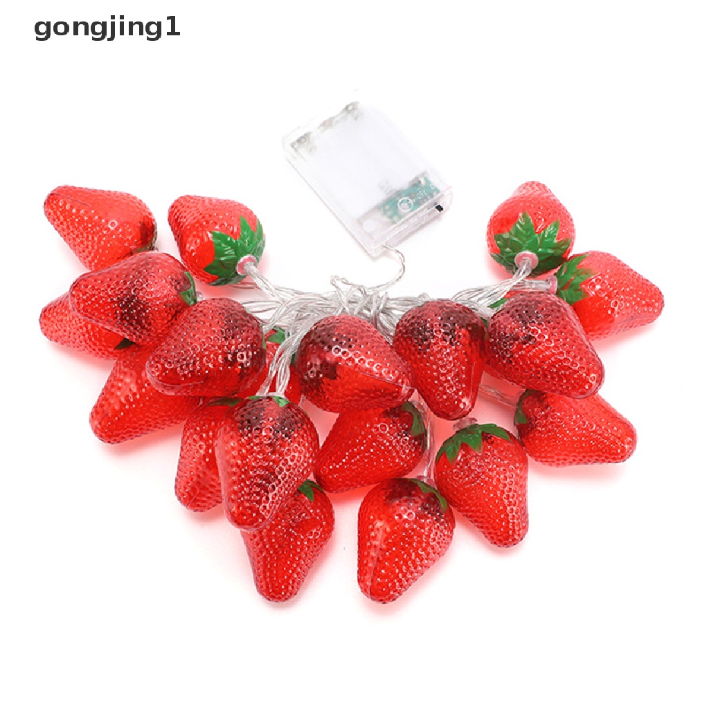 Ggg Lampu Tumblr 10-LED Bentuk Strawberry Untuk Dekorasi Natal