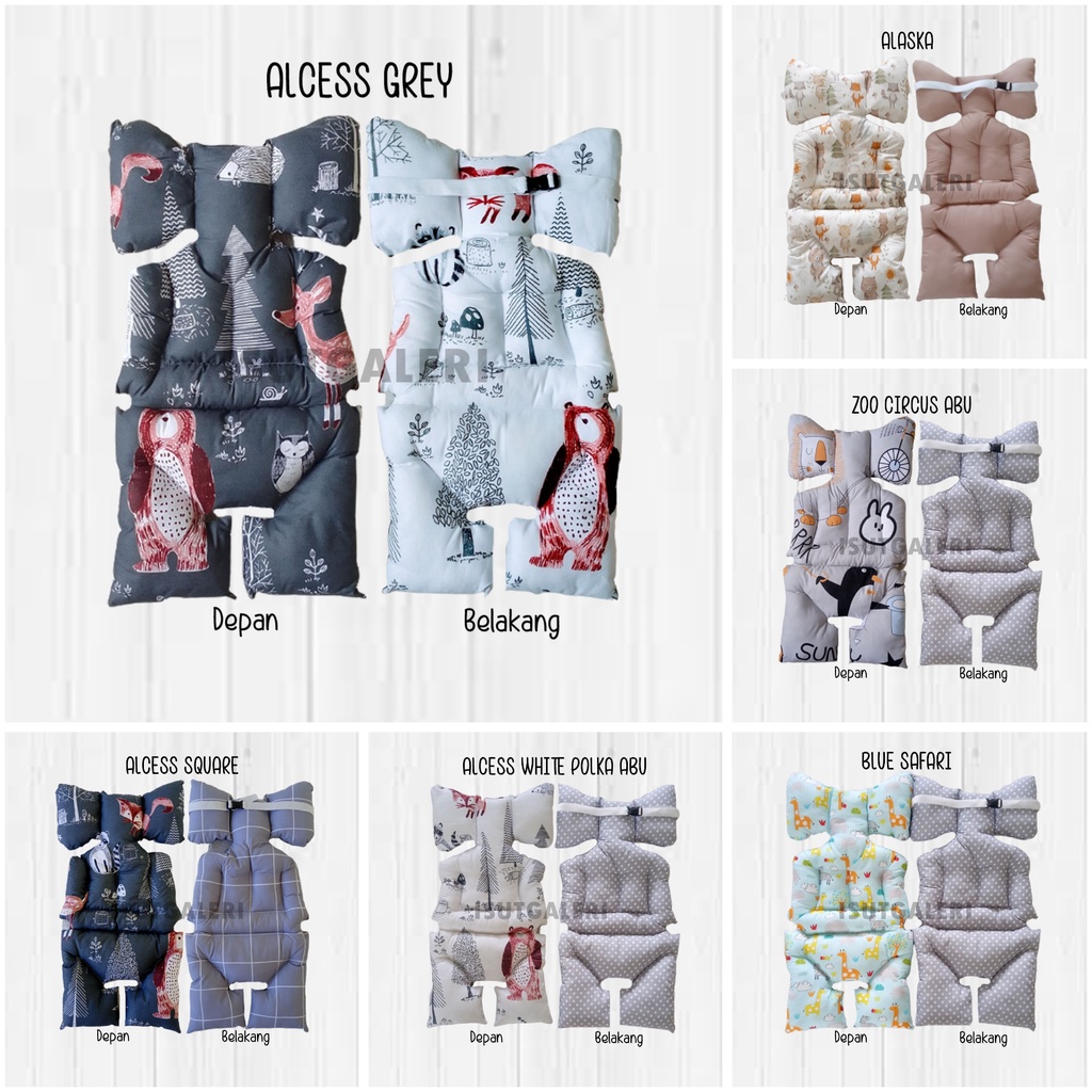 4in1 UNIVERSAL ALAS STROLLER BAYI CAR SEAT BOUNCER 5 LUBANG / SEAT PADDING BABY / ALAS KURSI MAKAN