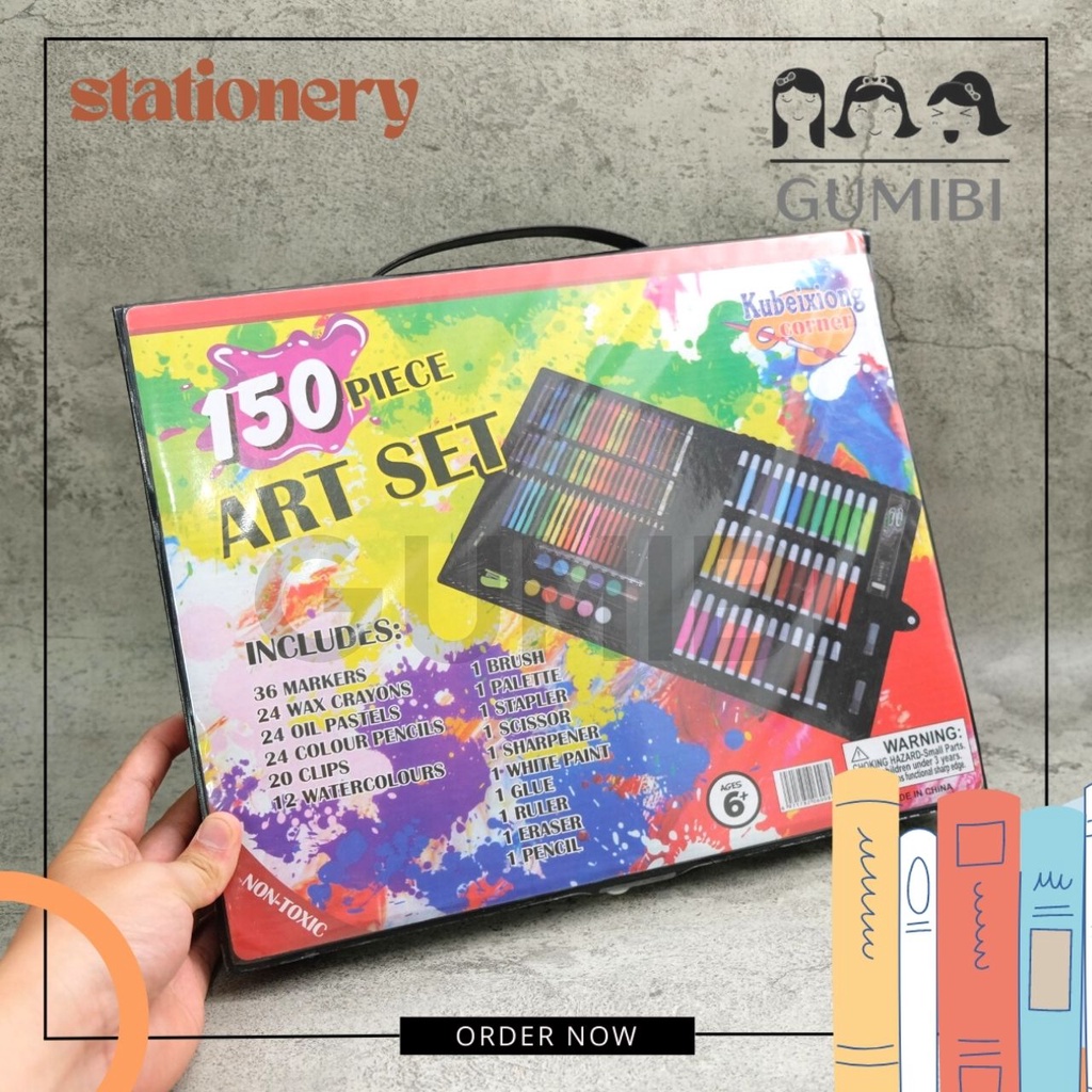

CRAYON SET 150 IN 1 PAKET KRAYON MEWARNAI KEBUTUHAN SENI SEKOLAH PAKET TERLENGKAP TERMURAH CRAYON SET