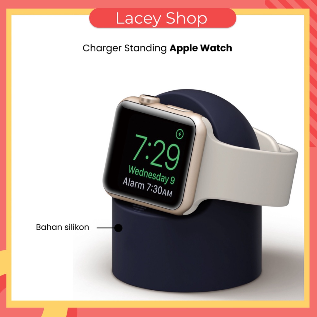 Charger Standing Jam Tangan iWatch 1 2 3 4 5 6 7 SE Bahan Silikon